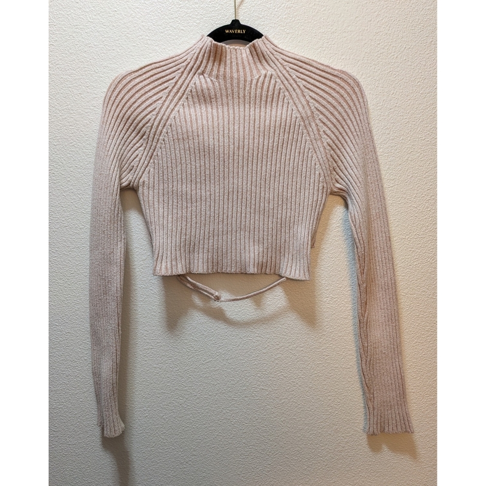 Ribbed Knit Cropped Sweater